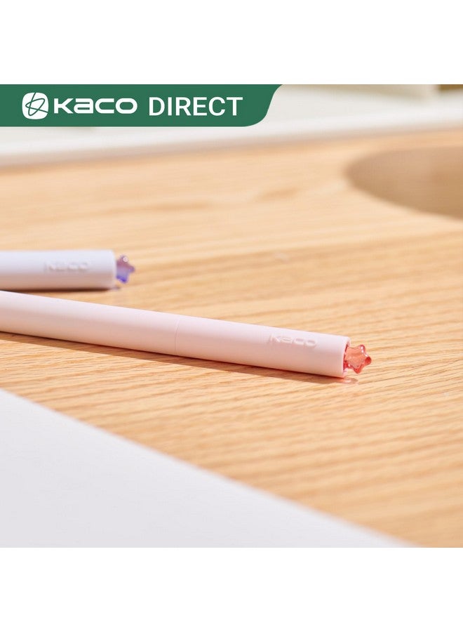 Kaco First Gel Pens Cute Stationery Black Ink, 0.7 Mm Medium Point, Aesthetic Cute Star Pens For Journaling (4 Bright Colors) - Image 5