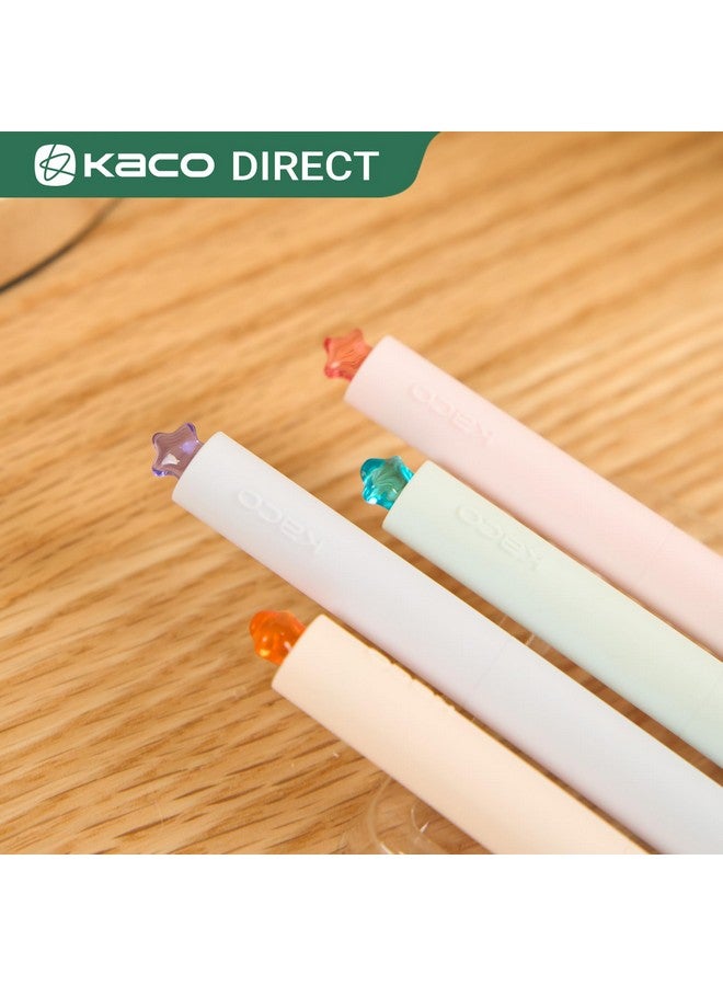Kaco First Gel Pens Cute Stationery Black Ink, 0.7 Mm Medium Point, Aesthetic Cute Star Pens For Journaling (4 Bright Colors) - Image 4