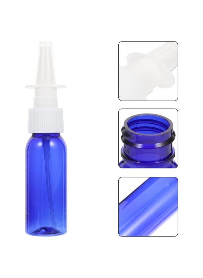 WYBOT - 8pcs Nasal Spray Bottle Fine Mist Sprayer 1 Oz Empty Refillable Blue Glass for Saline Water Wash Applications 30ml - Image 1