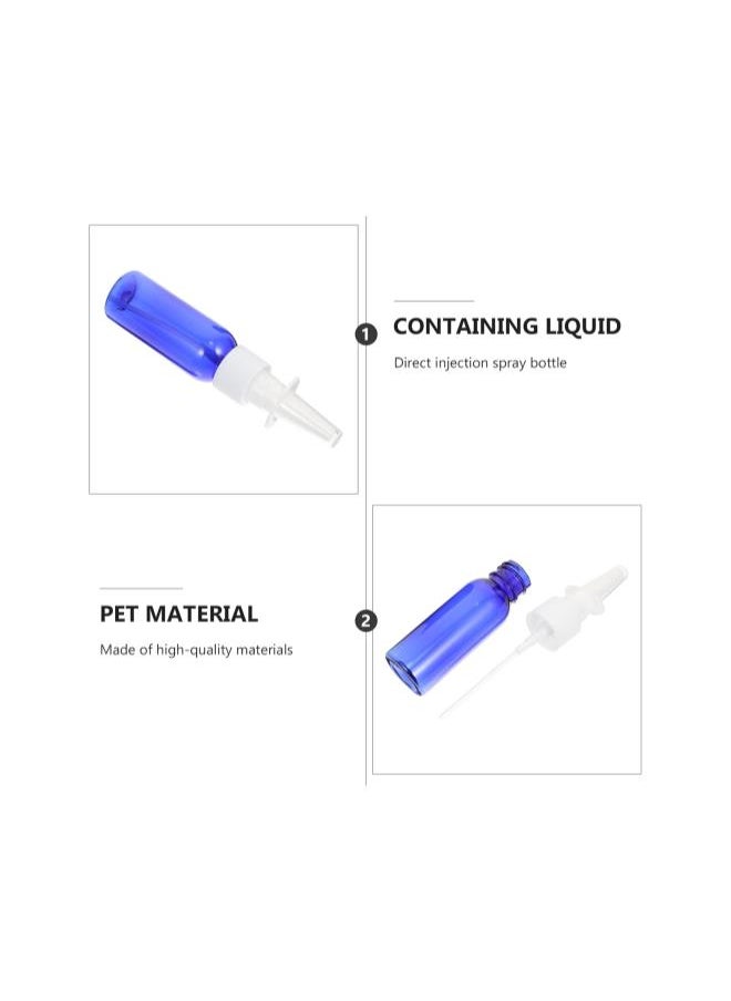 WYBOT - 8pcs Nasal Spray Bottle Fine Mist Sprayer 1 Oz Empty Refillable Blue Glass for Saline Water Wash Applications 30ml - Image 1