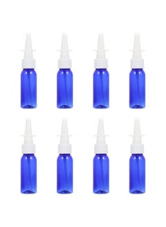 8pcs Nasal Spray Bottle Fine Mist Sprayer 1 Oz Empty Refillable Blue Glass for Saline Water Wash Applications 30ml