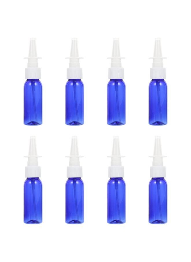 WYBOT - 8pcs Nasal Spray Bottle Fine Mist Sprayer 1 Oz Empty Refillable Blue Glass for Saline Water Wash Applications 30ml - Image 1