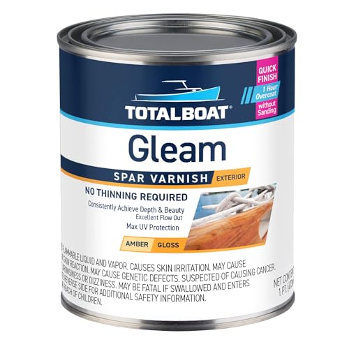 TotalBoat Gleam Marine Spar Varnish, Gloss and Satin Polyurethane Finish for Wood, Boats and Outdoor Furniture (Gloss Pint) - Image 1