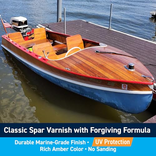 TotalBoat Gleam Marine Spar Varnish, Gloss and Satin Polyurethane Finish for Wood, Boats and Outdoor Furniture (Gloss Pint) - Image 2