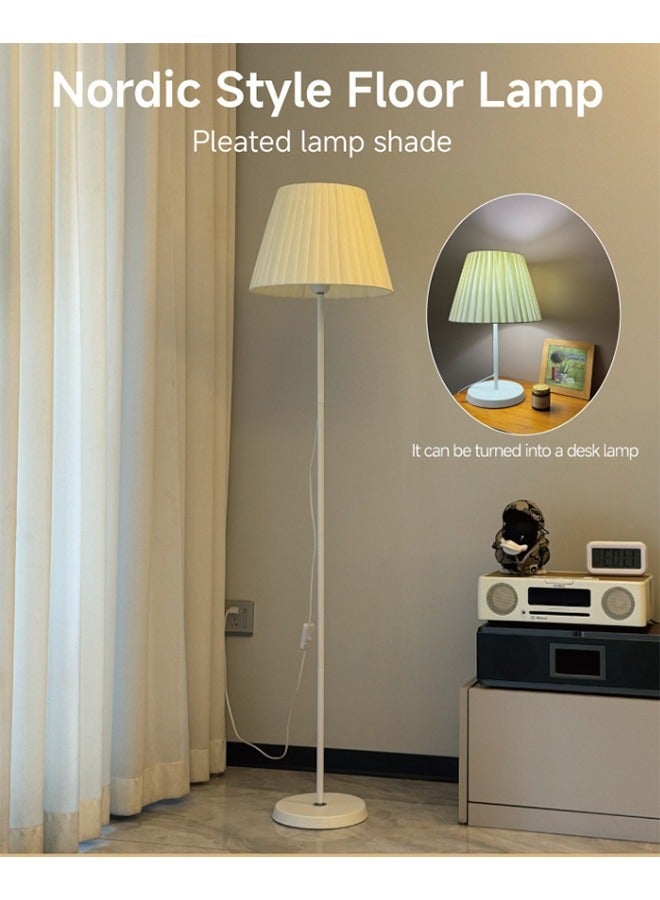جوشبيرغ مصباح أرضي LED بإضاءة مزدوجة و3 أوضاع ألوان، مصباح أرضي عمودي مع ضوء قراءة قابل للتعديل، حامل مصباح E27، مصباح قائم لغرفة المعيشة وغرفة النوم والمكتب - Image 2