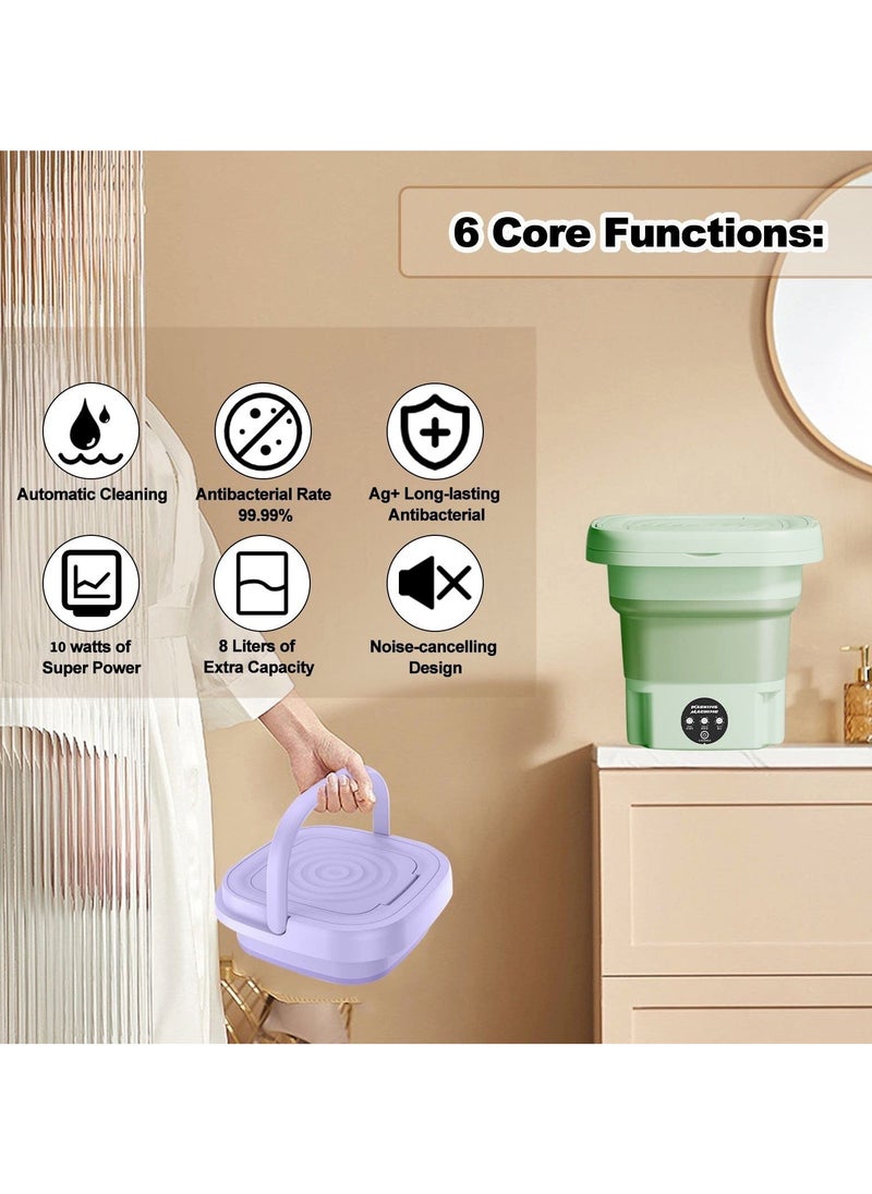 Orleans Cloud - Folding Mini Washing Machine | Automatic Portable Lightweight Clothes Washer | Ideal for Travel, Camping, Apartment Laundry | Underwear Washer - Image 1