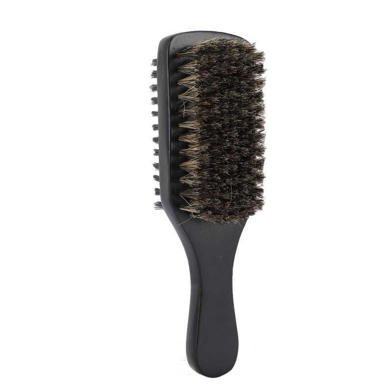 Double Sided Beard Brush: Ergonomic Wooden Handle, Non Irritating, Portable Travel Brush for Men - Gentle Dual Texture, Compact Design, Beard Grooming Brush for Home, Business Trips, Sensitive Skin - Image 1