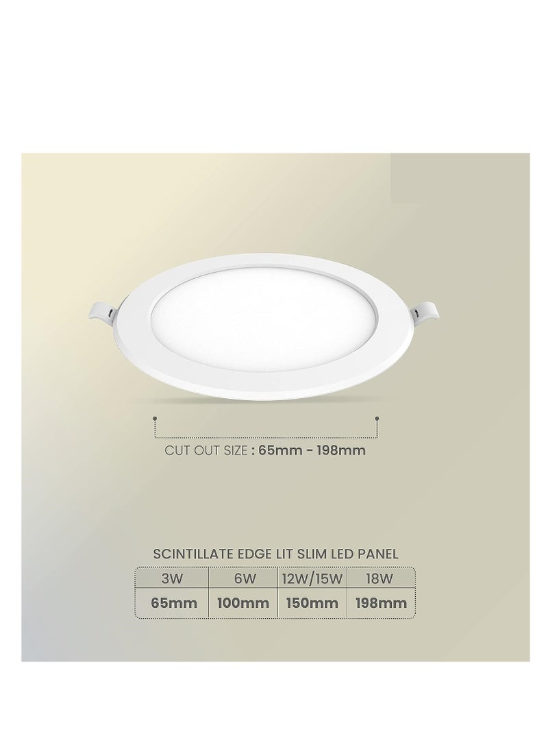 GLOWARE GloWare 24W Round LED Slim Panel Light – Warm White, Ultra-Thin Recessed Ceiling Fixture (Model: Glo-RRPL24WW)  - Image 2