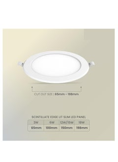 GLOWARE GloWare 24W Round LED Slim Panel Light – Warm White, Ultra-Thin Recessed Ceiling Fixture (Model: Glo-RRPL24WW)  - Image 4