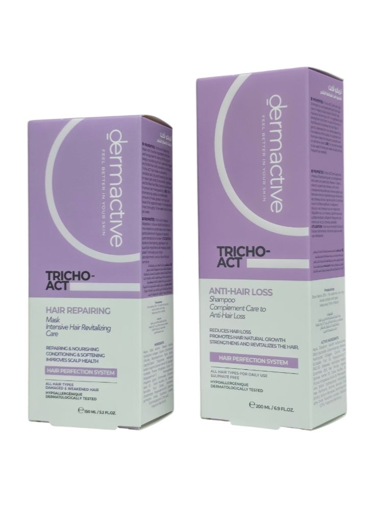 Dermactive Anti-Hair Loss Shampoo200ml+Hair Repairing Mask Intensive Hair Revitalalizing Care 150ml - Image 2
