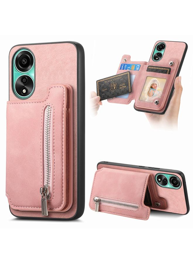 اس-توب جراب خلفي لهاتف OPPO A78 4G Retro MagSafe مزود بسحاب وحقيبة بطاقات - Image 1