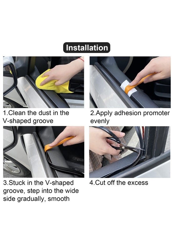 Generic - Auto Window Sealing Strip, 3.6m/11.8ft Auto Glass Adhesive Strip, V-Window Seal Universal Self Adhesive Suitable for Windproof, Vibration Abnormal Noise, Noise Reduction - Image 1