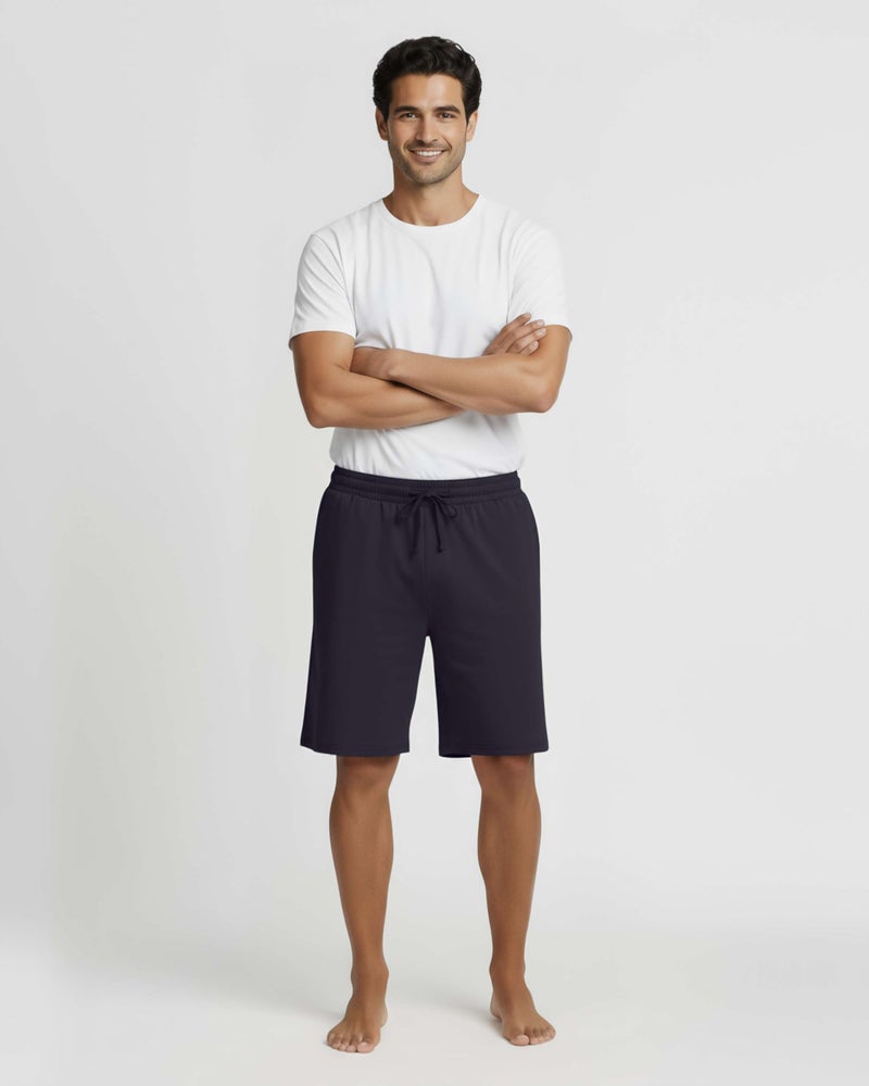 REALESSENTIALS Real Essentials 3 Pack: Men's Soft Lounge Pajama Bottoms Sleep Shorts Breathable Cool Fabric (Available in Big & Tall) - Set 6, XL - Image 5