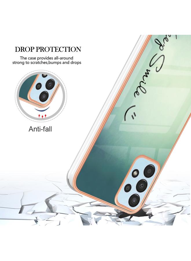 اس-توب جراب لهاتف Samsung Galaxy A13 4G، جراب هاتف IMD مزدوج الجوانب من الرخام المطلي بالكهرباء - Image 5