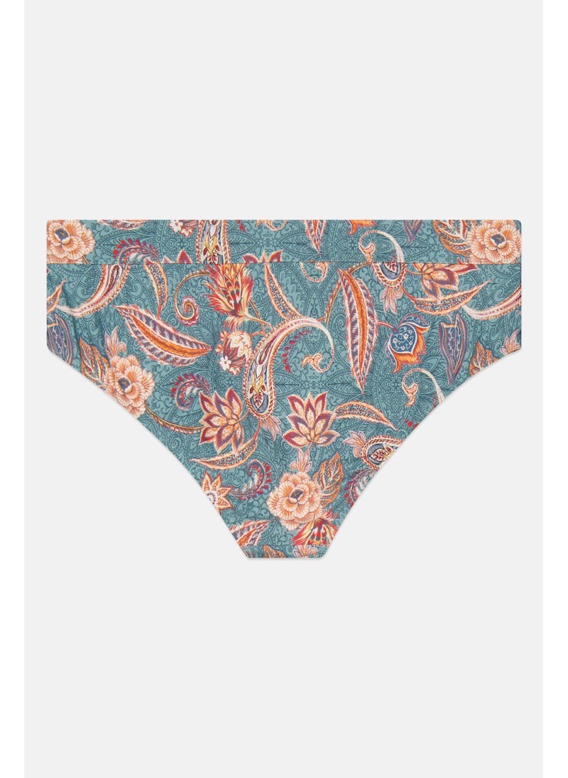 ESPRIT Women Floral Pattern Pull On Bikini Bottom, Multicolor - Image 3
