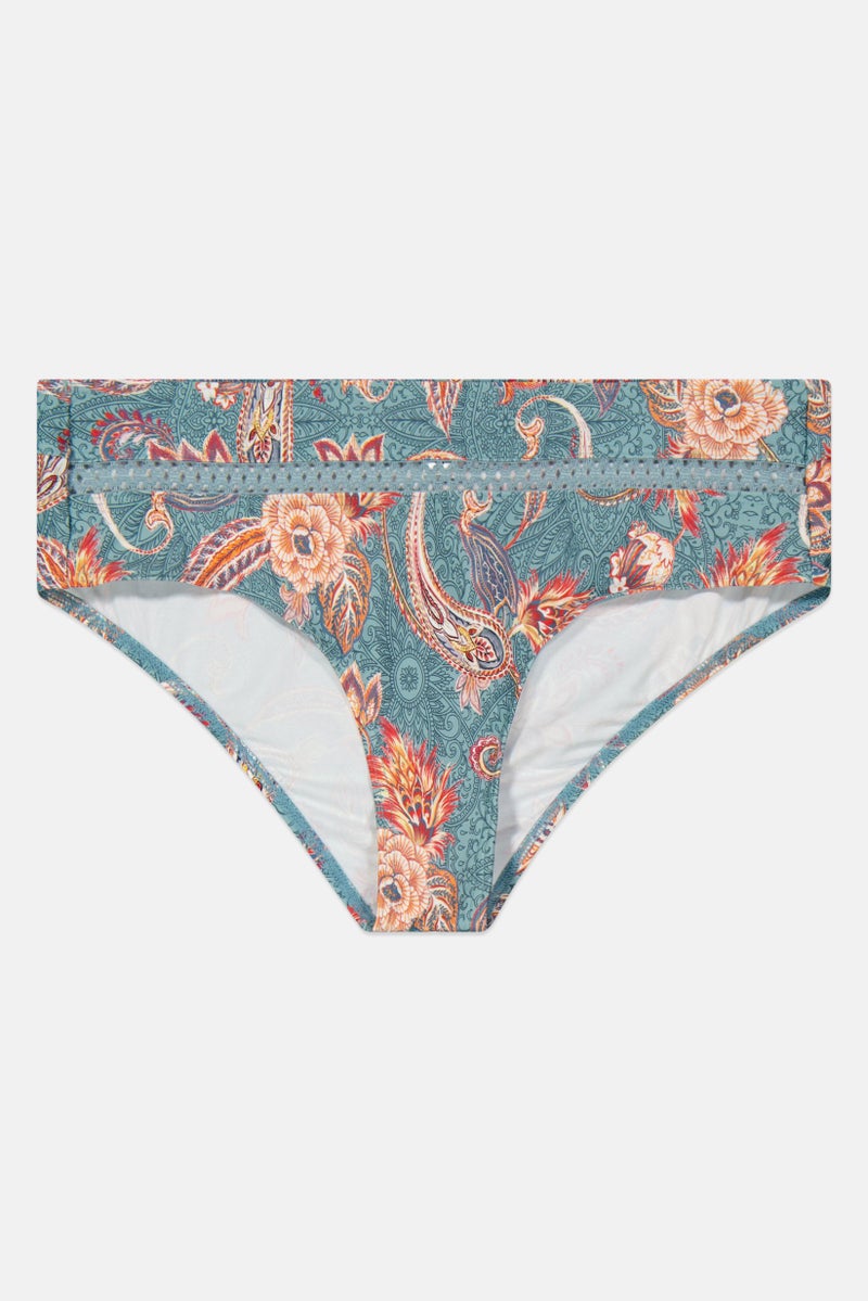 ESPRIT Women Floral Pattern Pull On Bikini Bottom, Multicolor - Image 1
