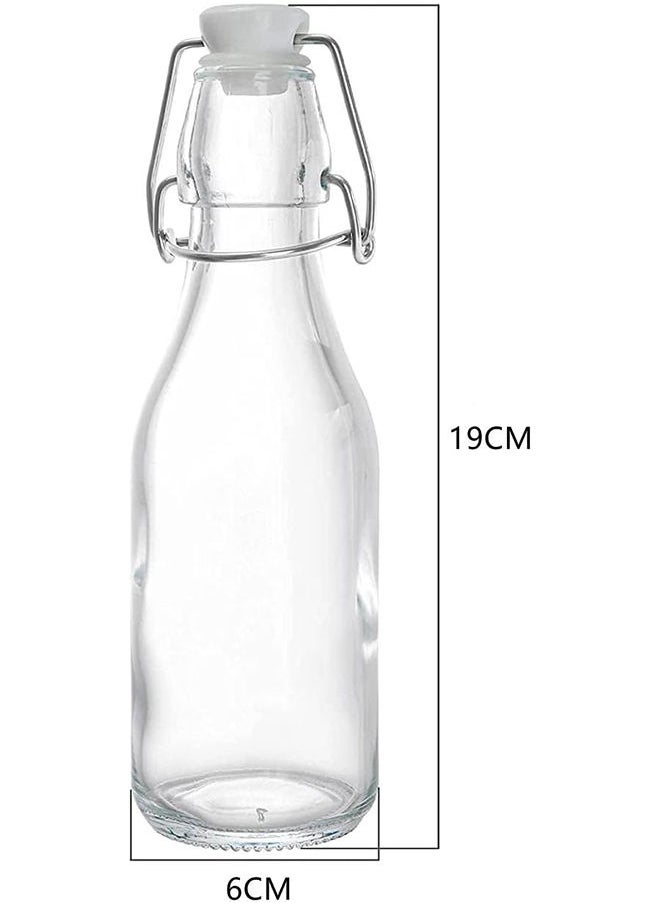 Star Cook - Star Cook Airtight 500 ml Flip Top Glass Bottle Brewing Bottles For Kombucha Kefir Beer Soda Juice Water Clear-6Pcs - Image 1