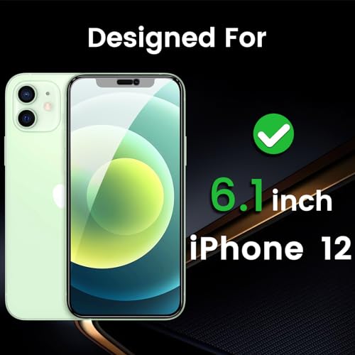 Romkasi 3 Pack Privacy Screen Protector for iPhone 12 6.1 Inch with 3 Pack Camera Lens Protector, Anti Spy Tempered Glass Film, Anti-Scratch, Touch Sensitive, Case Friendly - Image 3