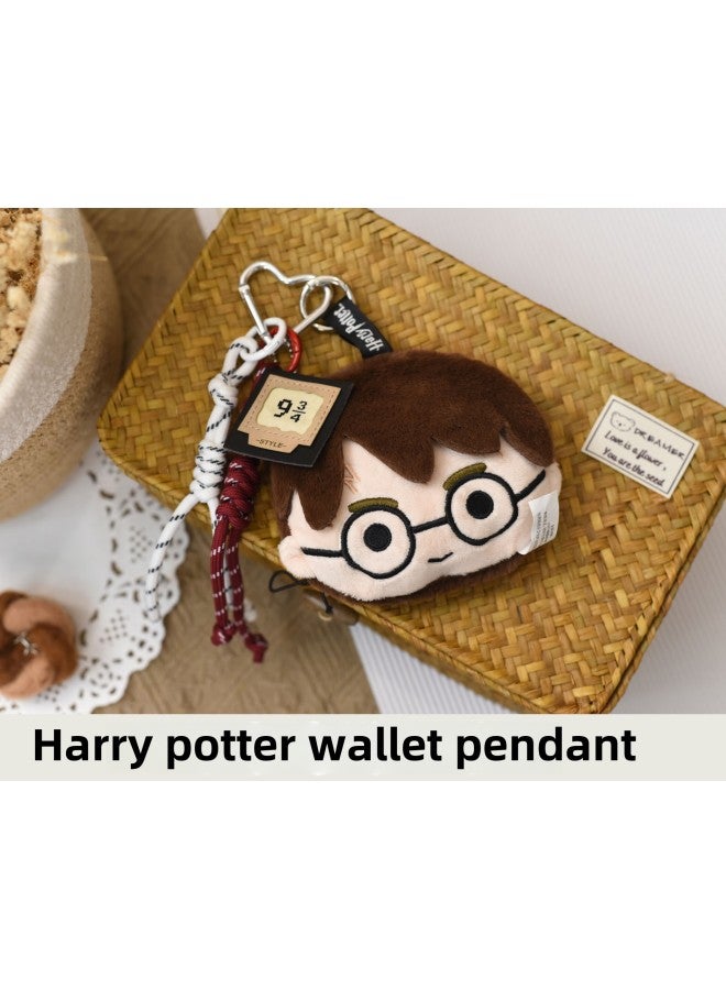 Ins Wind Alkaline Water Bread Bagel Miu Bag Pendant Baseball Braided Rope Car Key Same As Korean Blogger-Color:Harry Potter Wallet Pendant  - Image 1