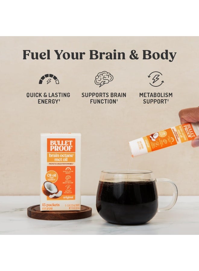 بوليت بروف عبوات زيت Brain Octane C8 MCT، عبوة من 15 قطعة - Image 3