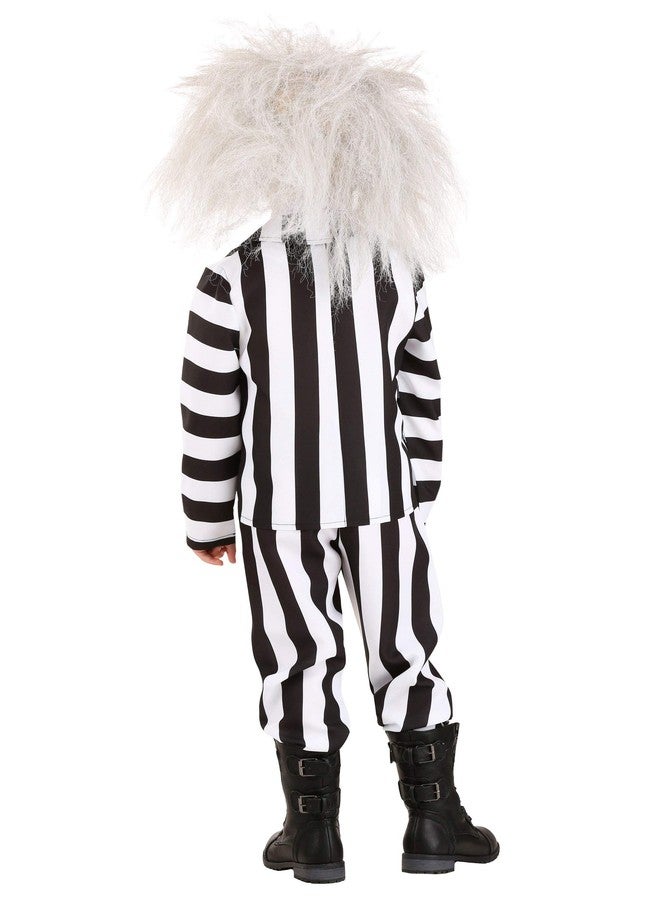 Fun Costumes Toddler Beetlejuice Costume, Black & White Striped Suit Tuxedo for 80s and 90s Movie Cosplay & Halloween Dress-Up - 18 Months - Image 4
