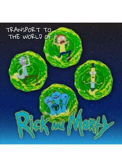 Paladone Rick And Morty 3D Set Of 4 Drink Coasters Multi Colored 4 Count  - Image 2