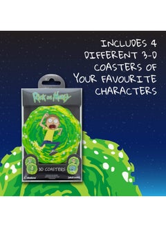 Paladone Rick And Morty 3D Set Of 4 Drink Coasters Multi Colored 4 Count  - Image 3