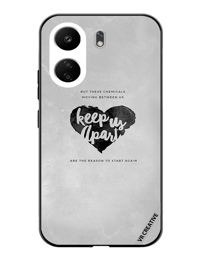 VR CREATIVE Protective Case Cover For Xiaomi Redmi 13C Keep Us Apart Design Multicolour - Image 1