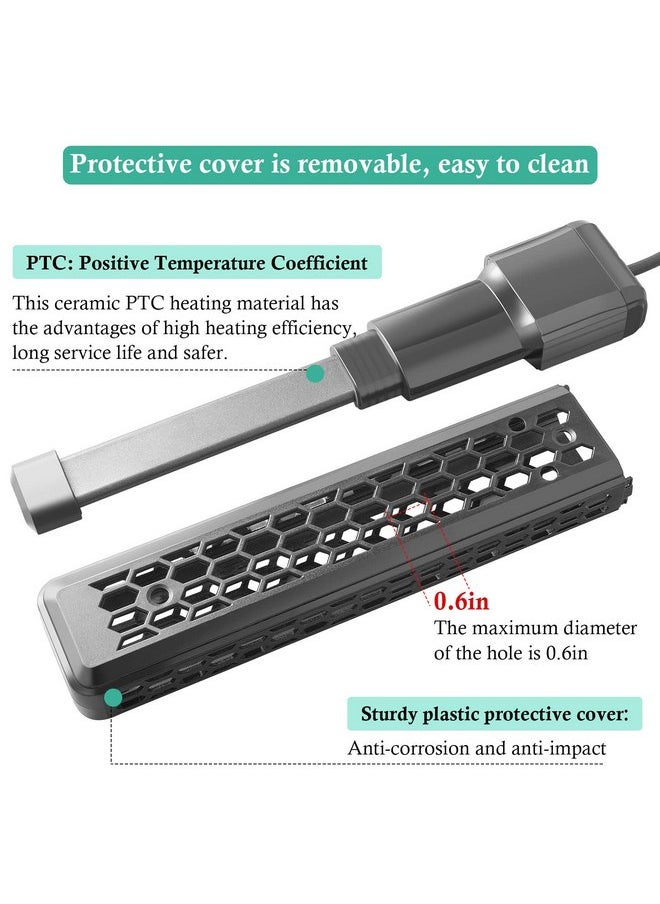 HITOP - HITOP 200W Aquarium PTC Heater with Controller: Digital Heater for Fish Tank and Turtle Tank 25-60Gallon, Sturdy Heater with Removable Protective Cover - Image 1