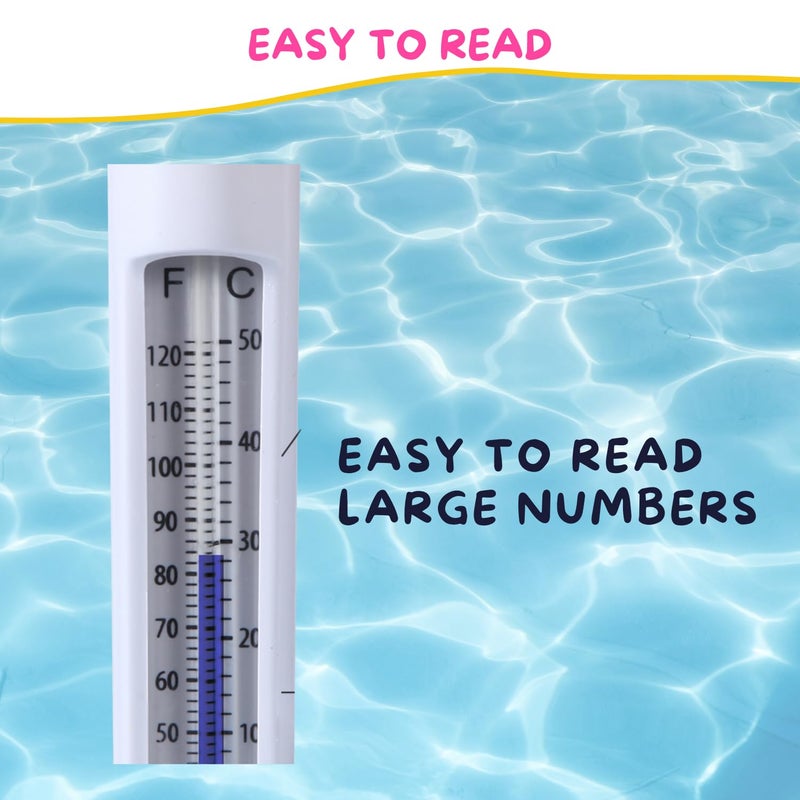 Kingsource Pool Thermometer Large Floating Water Temperature Thermometers with String, Water Thermometer Aquarium,for Outdoor & Indoor Swimming Pools, Spas, Hot Tubs, Aquariums & Fish Ponds - Image 5