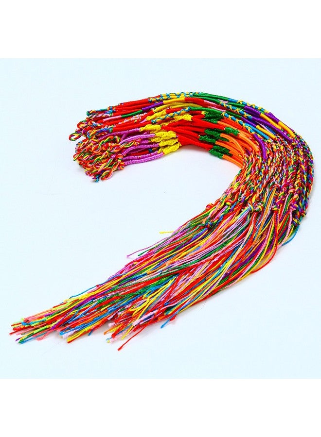 Resinta 100 Pieces Handmade Braided Bracelets Assorted Colors Friendship Cords Thread Bracelets Party Supply Favors for Wrist Anklet - Image 2