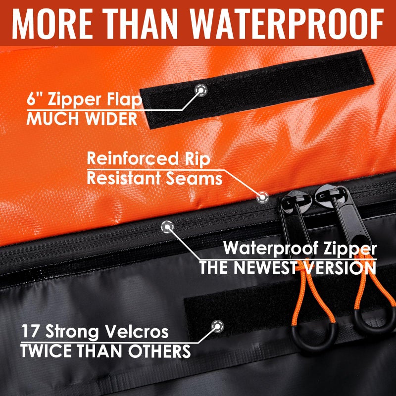 Asinking Car Rooftop Cargo Carrier Bag, 20 Cubic Feet Waterproof Heavy Duty Car Roof Bag for All Vehicle with/Without Racks - Anti-Slip Mat, 6 Door Hooks, Storage Bag, 2 Extra Straps, Luggage Lock - Image 4