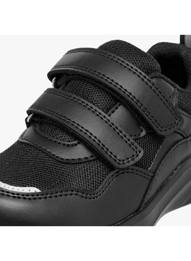 LBL by Shoexpress Boys Panelled School Shoes with Hook and Loop Closure  - Image 4