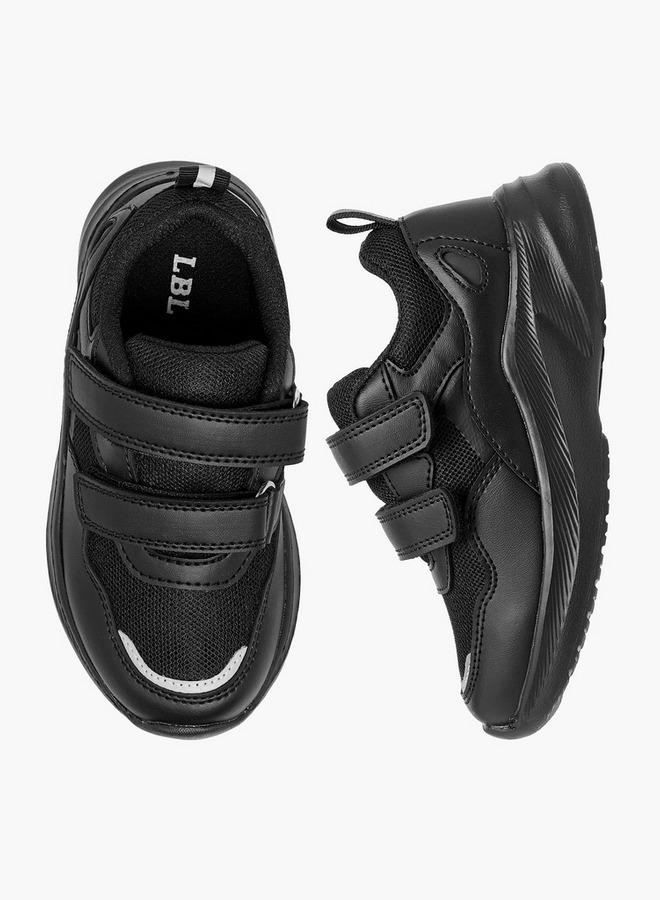 LBL by Shoexpress Boys Panelled School Shoes with Hook and Loop Closure - Image 2