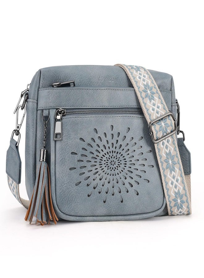 APHISON Crossbody Purse for Women，Small Crossbody Bags Trendy Vegan Leather Shoulder Handbags with Adjustable Strap and Tassel - Image 1