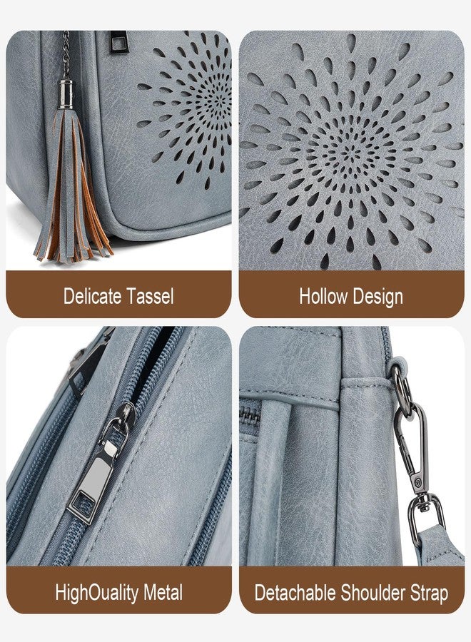 APHISON Crossbody Purse for Women，Small Crossbody Bags Trendy Vegan Leather Shoulder Handbags with Adjustable Strap and Tassel - Image 5
