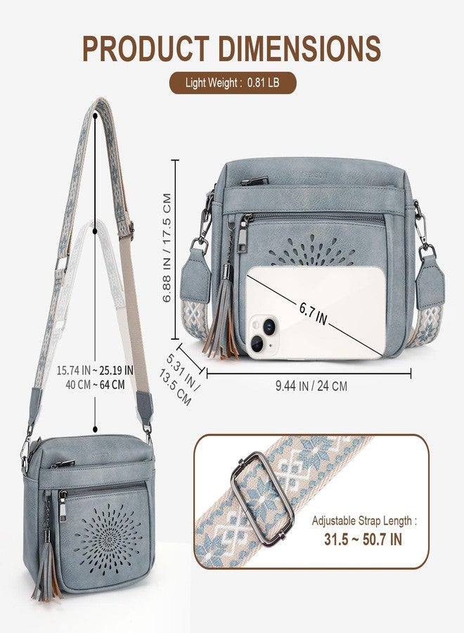APHISON Crossbody Purse for Women，Small Crossbody Bags Trendy Vegan Leather Shoulder Handbags with Adjustable Strap and Tassel - Image 3