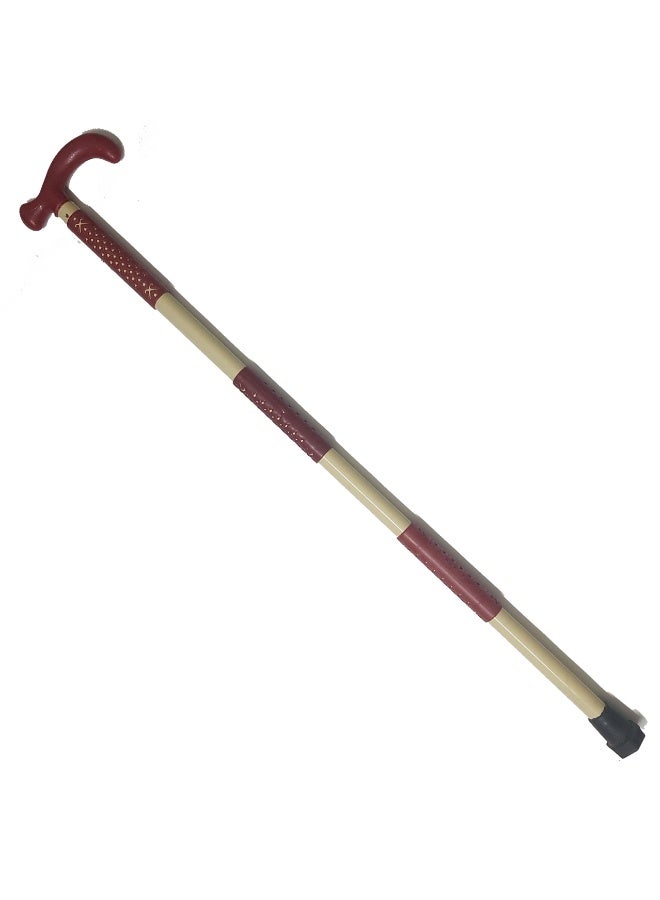 Men's Metal Body Crutch with Plastic Handle, White - Image 1