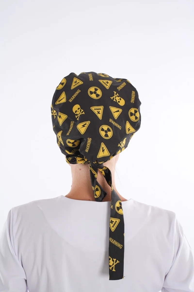 Nur Medikal Giyim Nur Medical Clothing Radiology Pattern Radiologist, MRI, X-Ray Themed Modest Bonnet