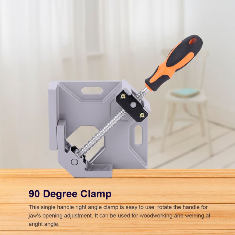 Single Handle 90° Aluminum Alloy Right Angle Woodworking Welding Corner Clamp Rotation Ja - Image 2