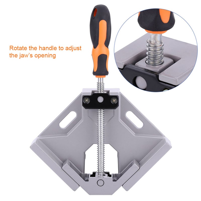 Single Handle 90° Aluminum Alloy Right Angle Woodworking Welding Corner Clamp Rotation Ja - Image 4