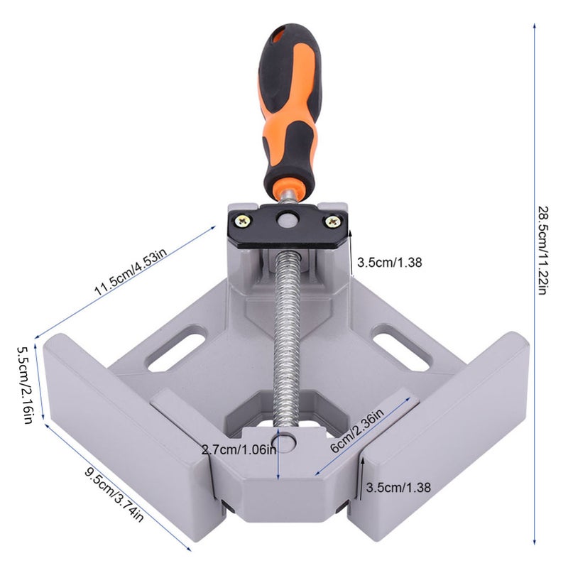 Single Handle 90° Aluminum Alloy Right Angle Woodworking Welding Corner Clamp Rotation Ja - Image 5