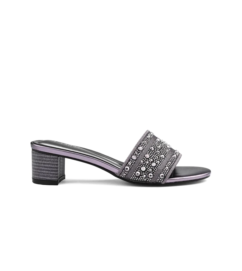 كابلي Womens embellished beaded slip-on flat sandals