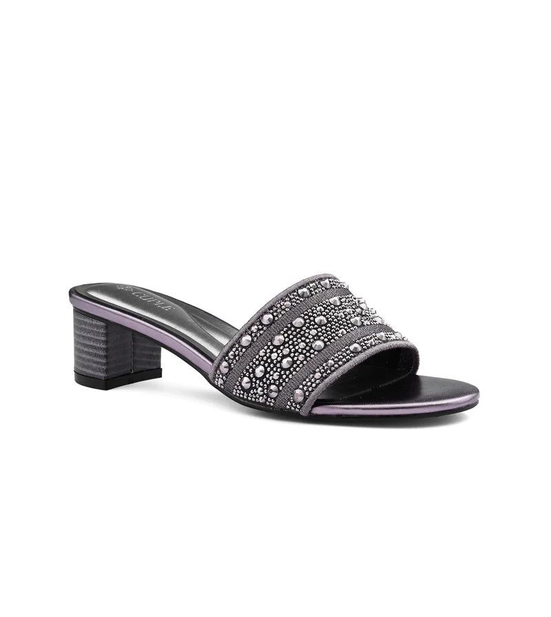 كابلي Womens embellished beaded slip-on flat sandals