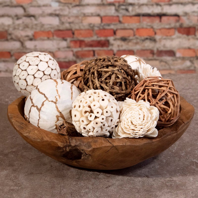 ANDALUCA Natural Tones Vase & Bowl Filler Decorative Balls (Natural Orbs) - Image 4