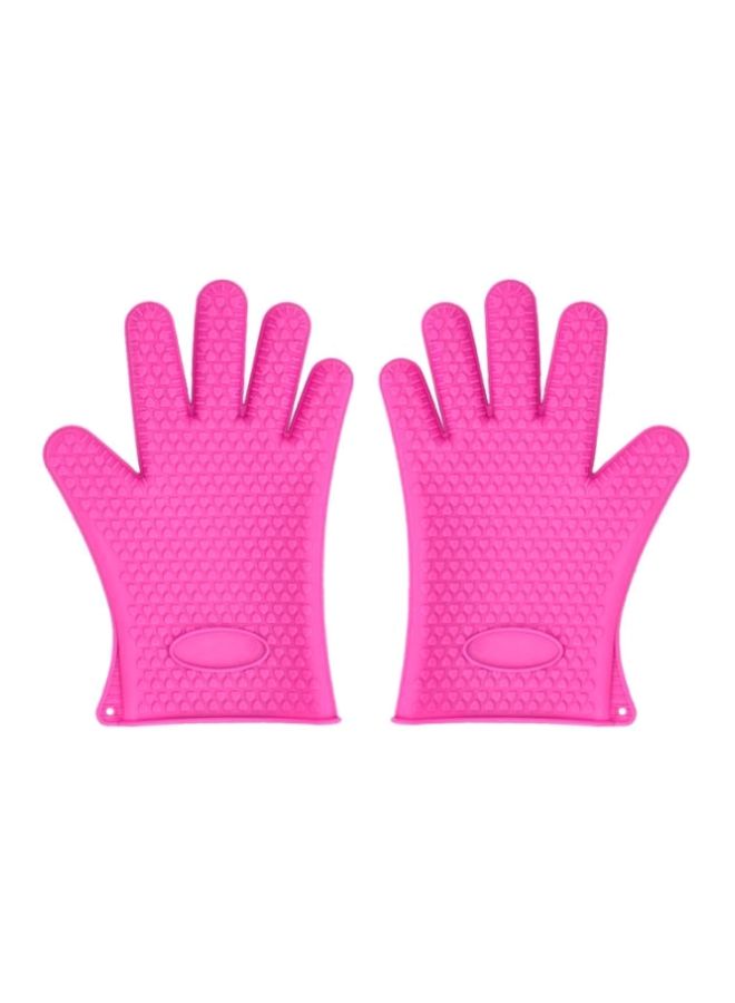 NIBEMINENT Silicone Gloves Pink 19x27centimeter  - Image 1