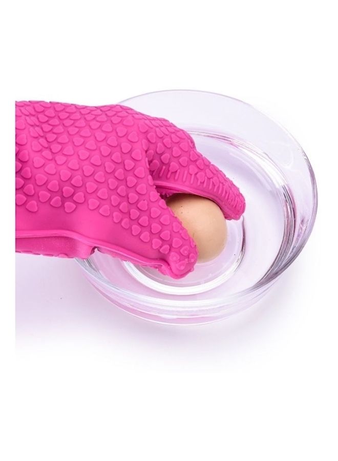 NIBEMINENT Silicone Gloves Pink 19x27centimeter  - Image 3