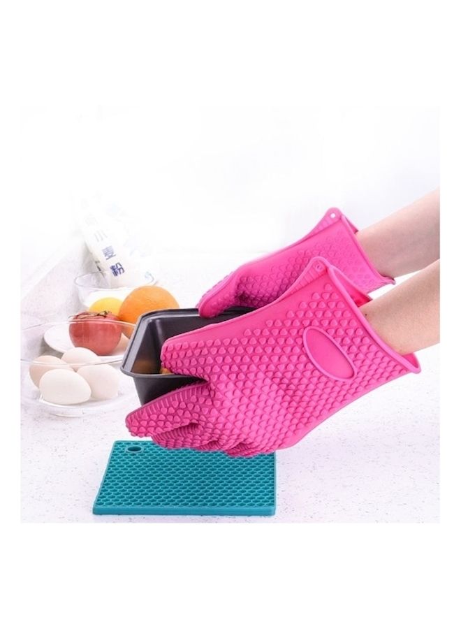 NIBEMINENT Silicone Gloves Pink 19x27centimeter  - Image 4
