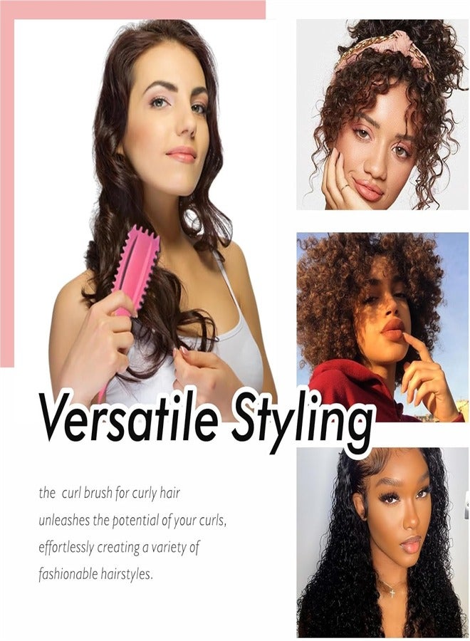 زوكيم 2024 New Curly Hair Brush, Bounce Curl Define Styling Brush, Wet Dry Detangler Hair Brush,The Essential Tool For Shaping And Styling Your Curls, Achieve Perfectly Defined Curls (Pink) - Image 5