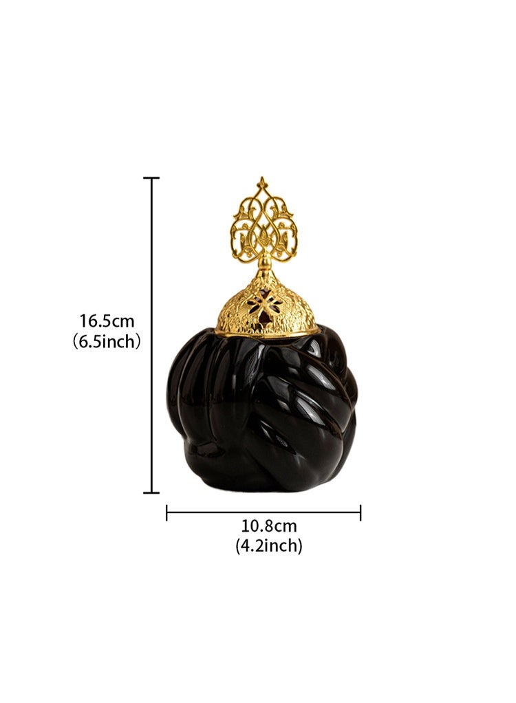 Ceramic golden cube aromatherapy burner, festival handheld burner, home decoration item, aroma burner